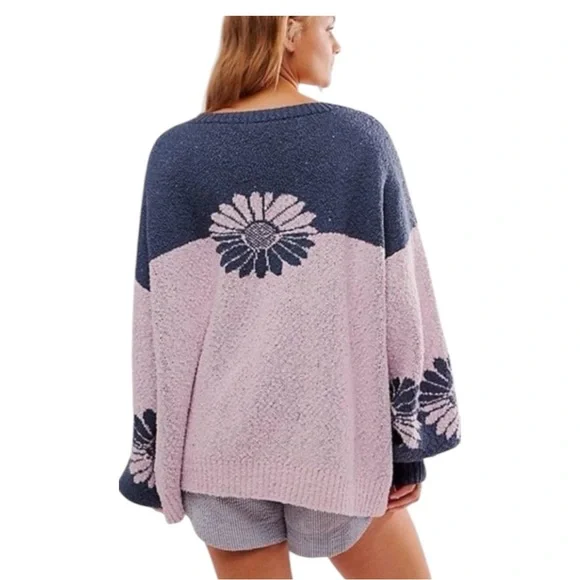 Free People / New! In Bloom Sweater / Boho Floral Sweatshirt - Picture 2 of 2